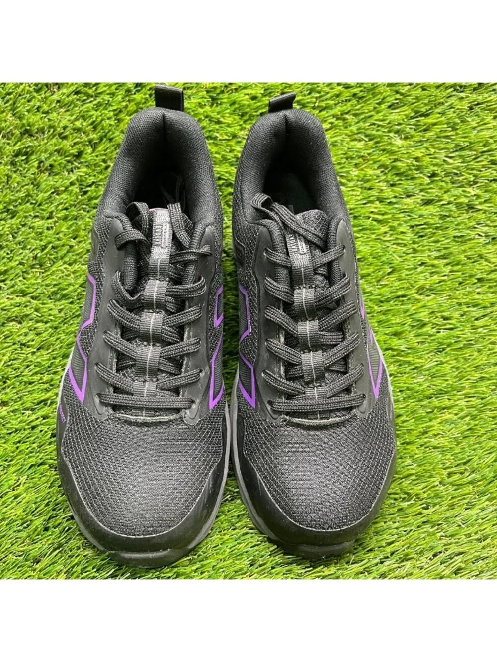 New Balance Evolve Womens Size 6 Black Purple Gray Alloy Toe Safety Work Shoes